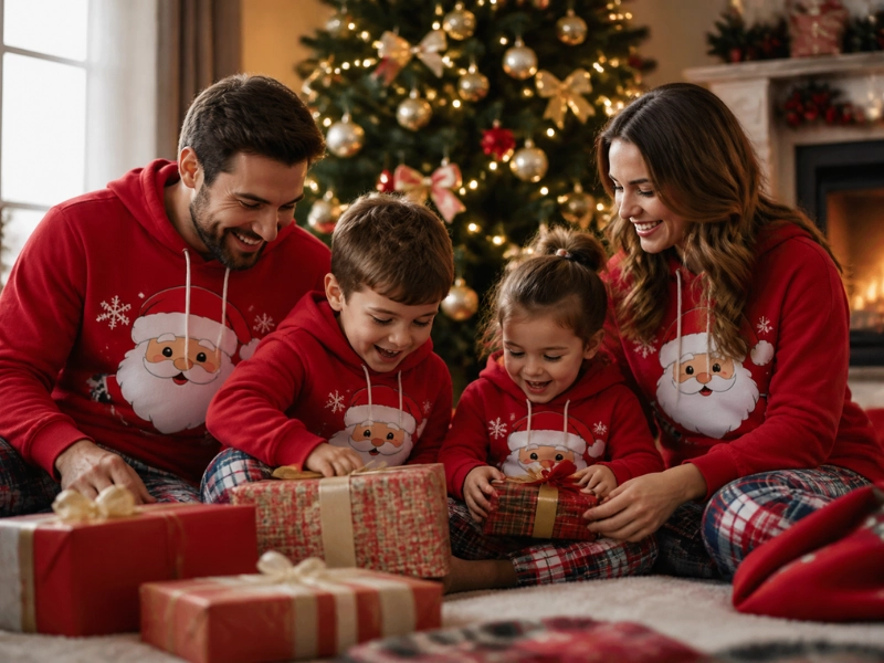 A funny Christmas hoodie makes a gift everyone wears on Christmas morning