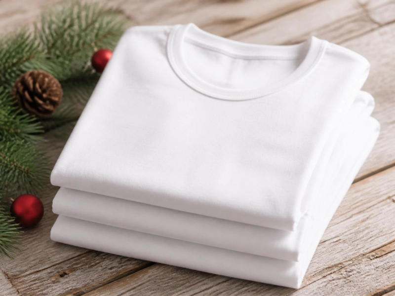 Each custom Christmas shirt starts as a blank tee and is printed after you order