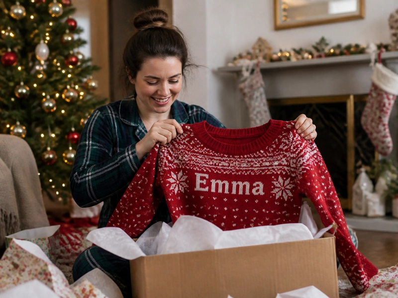 A personalized sweater is the gift that shows it was chosen for one person